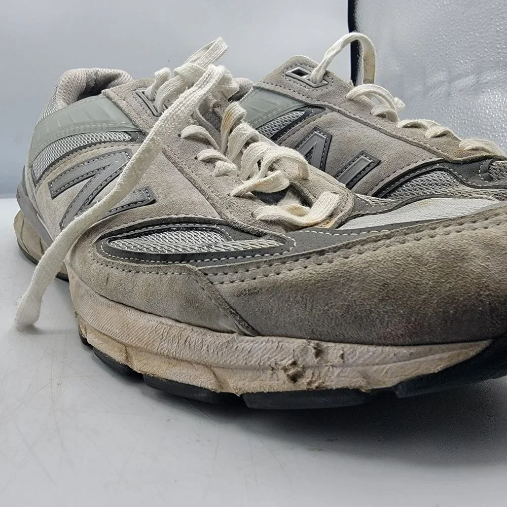 New Balance 990v5 Mens 12(4E) Grey White Athletic Running Shoes Suede M990GL5 - Picture 14 of 15